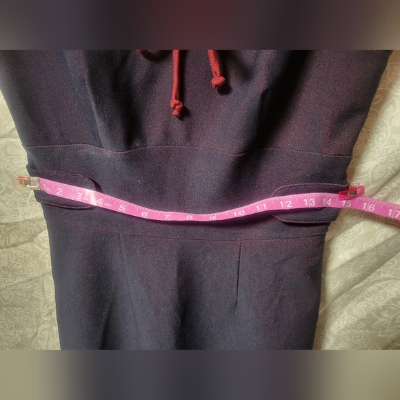 Perfect pinup dress navy red Stop Staring L - Picture 6 of 10